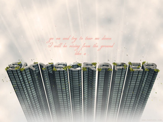3d skyscrapper text effect