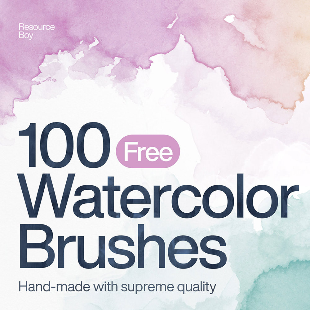 100 Watercolor Photoshop Brushes