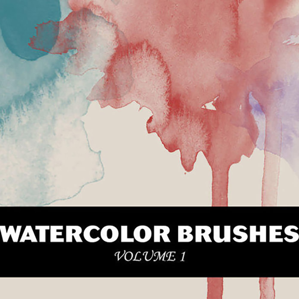 Watercolor Splatters Photoshop Brushes